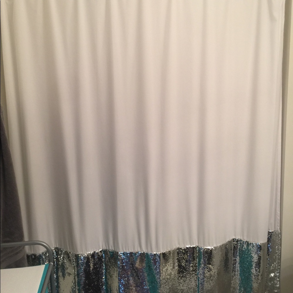 Sparkly sequin shower curtain